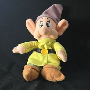 Disney Plush Dwarf with Yellow and Brown Outfit